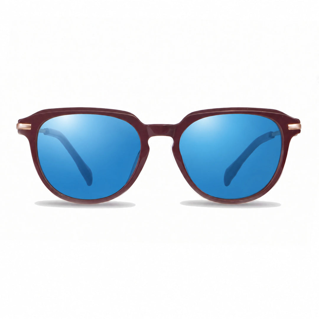 Lentes de sol Fiore 5409 Rojo cristal Espejado Azul polarizado vista frontal mujer #color_espejado-azul #foto_frontal