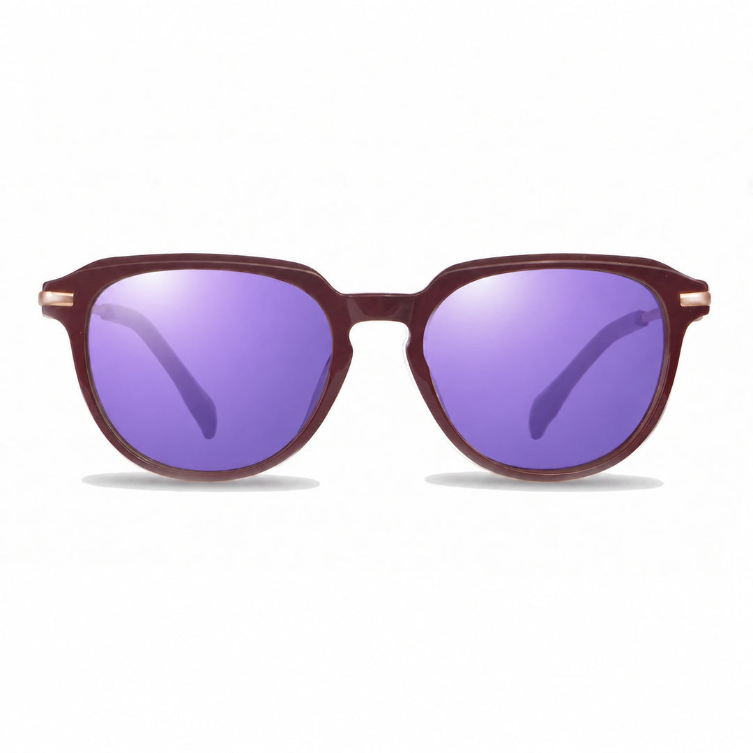 Lentes de sol Fiore 5409 Rojo cristal Espejado Morado polarizado vista frontal mujer #color_espejado-morado #foto_frontal