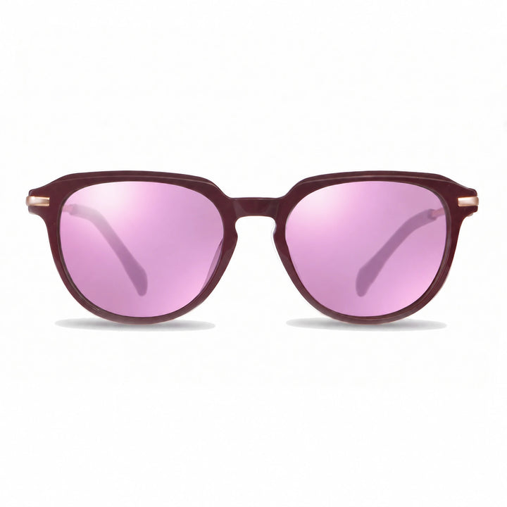Lentes de sol Fiore 5409 Rojo cristal Espejado Rosado polarizado vista frontal mujer #color_espejado-rosado #foto_frontal