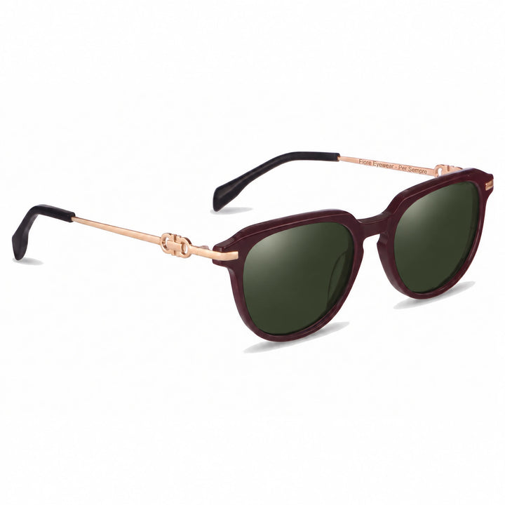 Lentes de sol Fiore 5409 Rojo cristal G15 polarizado vista tres cuartos mujer #color_g15