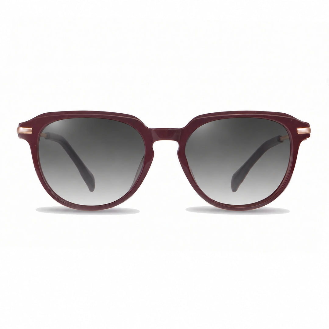 Lentes de sol Fiore 5409 Rojo cristal Gradiente Gris polarizado vista frontal mujer #color_gradiente-gris #foto_frontal