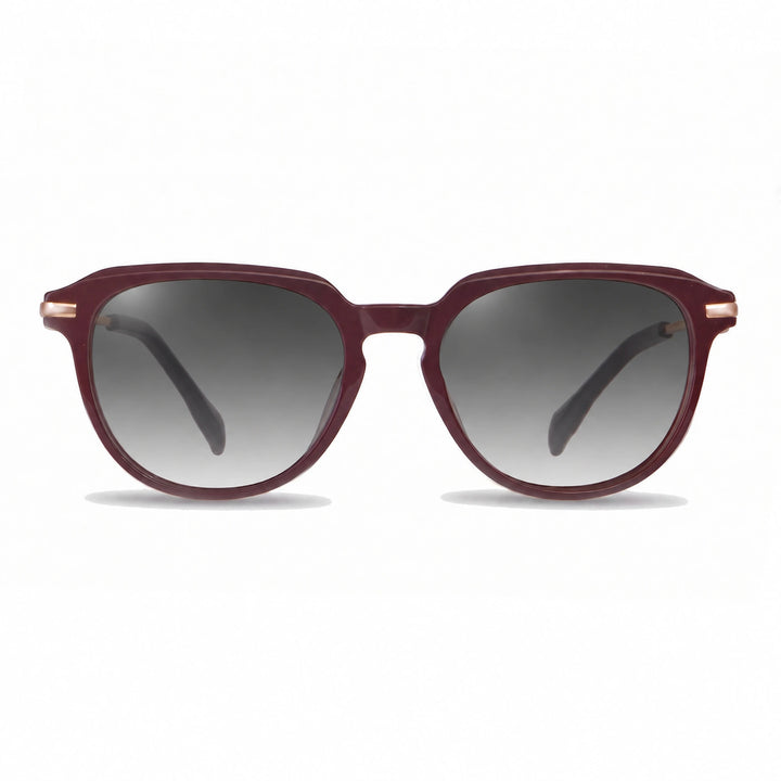 Lentes de sol Fiore 5409 Rojo cristal Gradiente Gris polarizado vista frontal mujer #color_gradiente-gris #foto_frontal