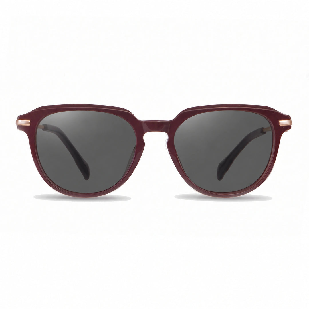 Lentes de sol Fiore 5409 Rojo cristal Negro polarizado vista frontal mujer #color_negro #foto_frontal