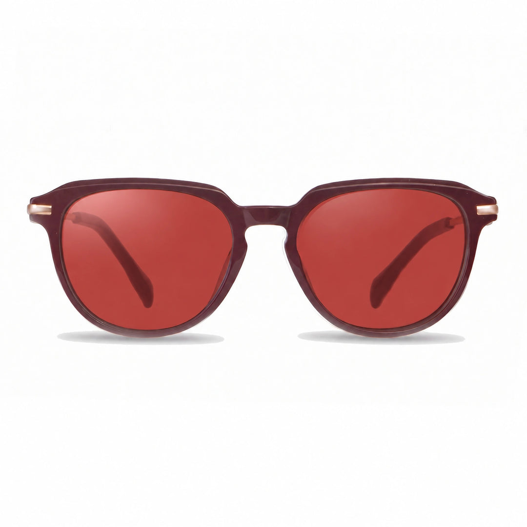 Lentes de sol Fiore 5409 Rojo cristal Rojo polarizado vista frontal mujer #color_rojo #foto_frontal