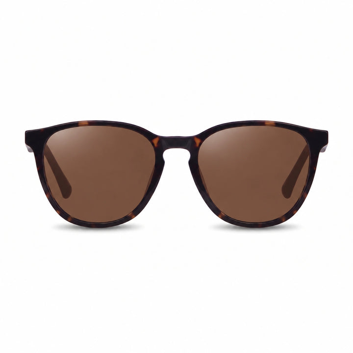 Lentes de sol Fiore 7046 Carey cristal Cafe polarizado vista frontal unisex #color_cafe #foto_frontal