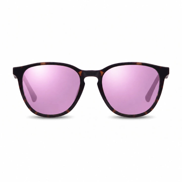 Lentes de sol Fiore 7046 Carey cristal Espejado Rosado polarizado vista frontal unisex #color_espejado-rosado #foto_frontal