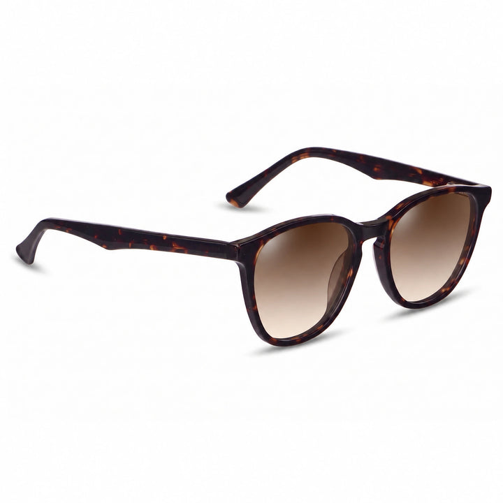 Lentes de sol Fiore 7046 Carey cristal Gradiente Cafe polarizado vista tres cuartos unisex #color_gradiente-cafe