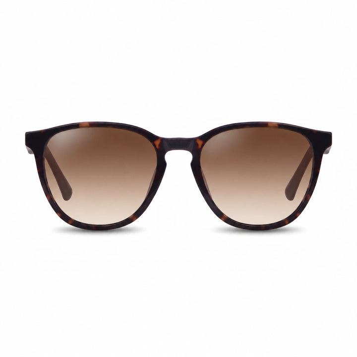 Lentes de sol Fiore 7046 Carey cristal Gradiente Cafe polarizado vista frontal unisex #color_gradiente-cafe #foto_frontal