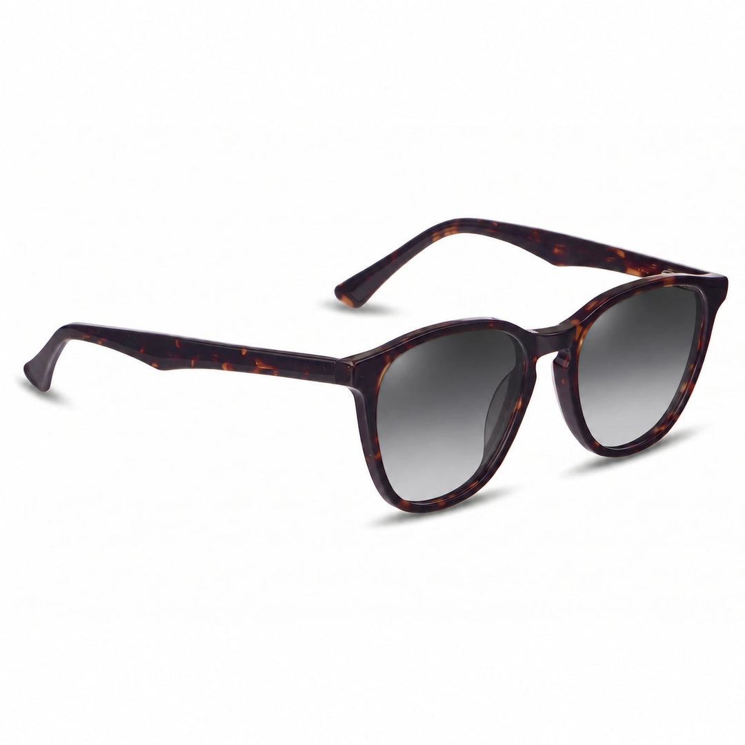 Lentes de sol Fiore 7046 Carey cristal Gradiente Gris polarizado vista tres cuartos unisex #color_gradiente-gris