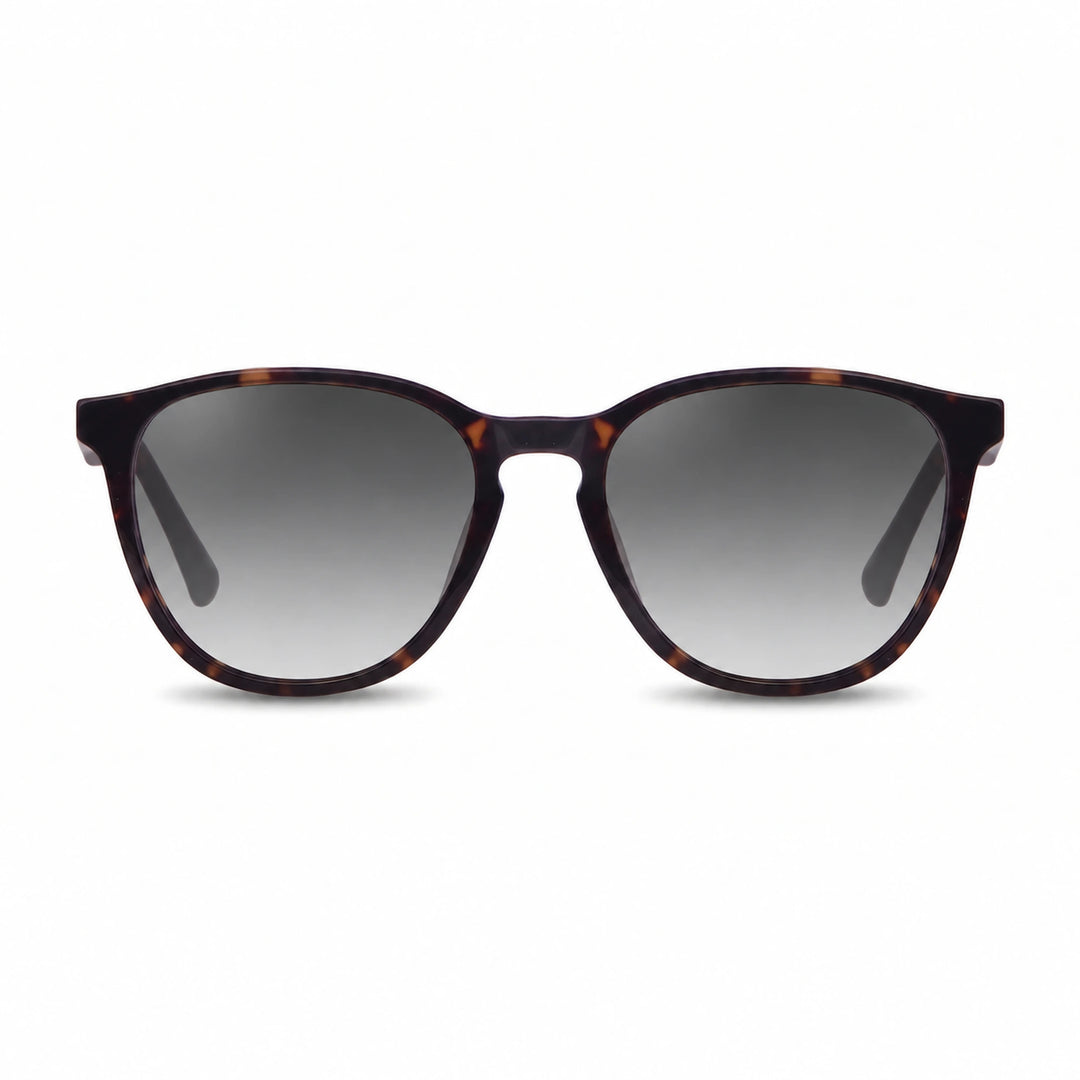 Lentes de sol Fiore 7046 Carey cristal Gradiente Gris polarizado vista frontal unisex #color_gradiente-gris #foto_frontal