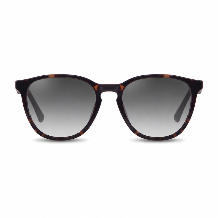 Lentes de sol Fiore 7046 Carey cristal Gradiente Gris polarizado vista frontal unisex #color_gradiente-gris #foto_frontal