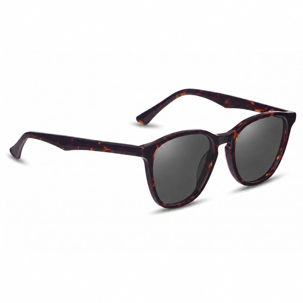 Lentes de sol Fiore 7046 Carey cristal Negro polarizado vista tres cuartos unisex #color_negro