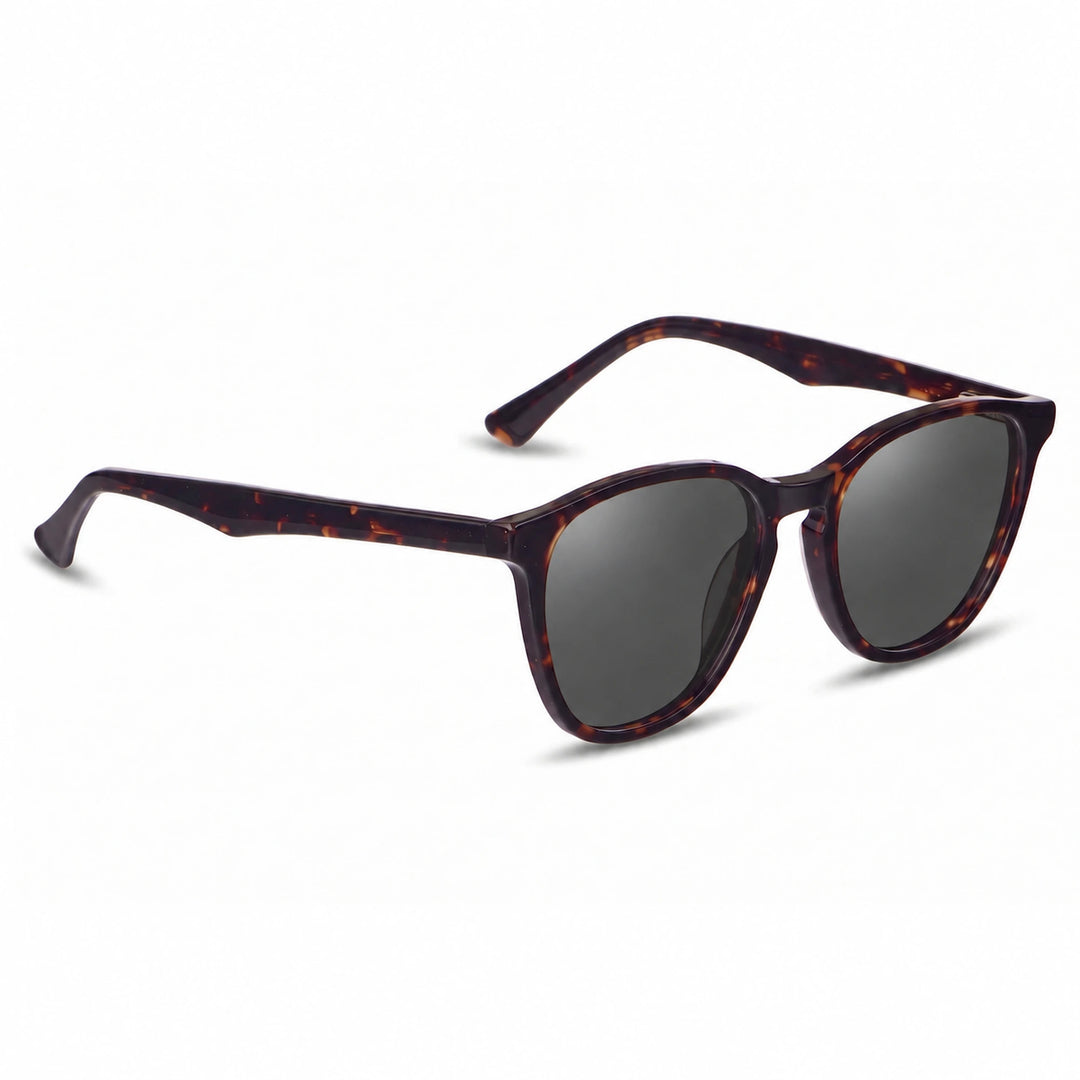 Lentes de sol Fiore 7046 Carey cristal Negro polarizado vista tres cuartos unisex #color_negro