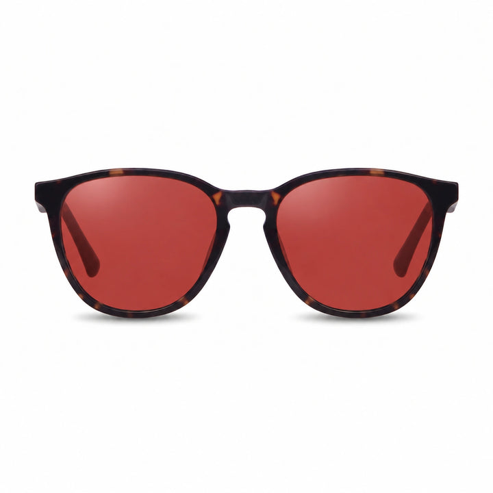 Lentes de sol Fiore 7046 Carey cristal Rojo polarizado vista frontal unisex #color_rojo #foto_frontal