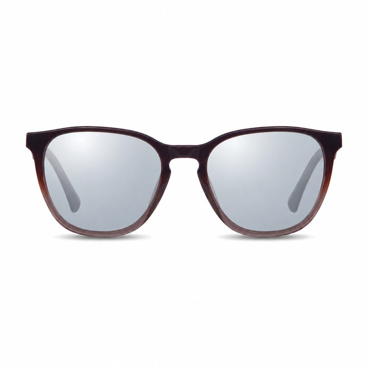 Lentes de sol Fiore 7046 Brown cristal Espejado Silver polarizado vista frontal unisex #color_espejado-silver #foto_frontal