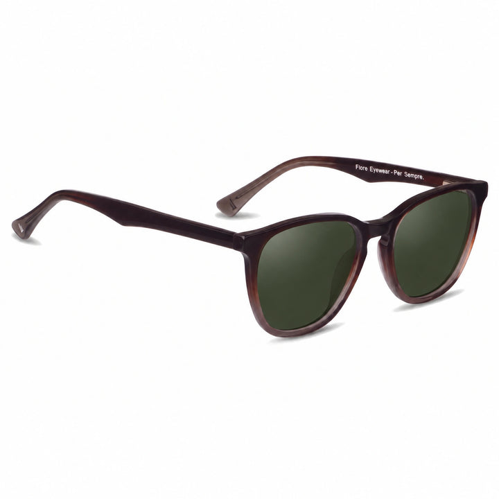 Lentes de sol Fiore 7046 Brown cristal G15 polarizado vista tres cuartos unisex #color_g15