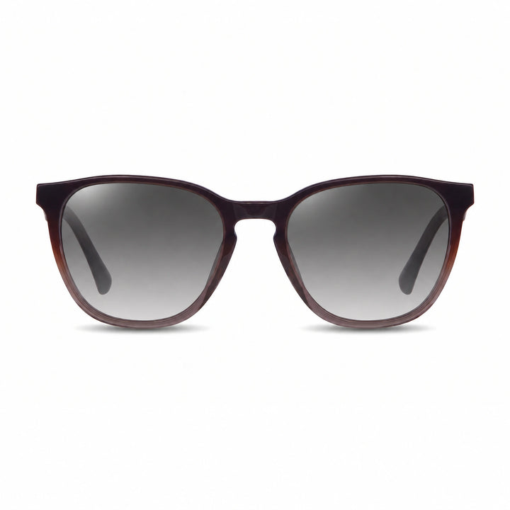Lentes de sol Fiore 7046 Brown cristal Gradiente Gris polarizado vista frontal unisex #color_gradiente-gris #foto_frontal