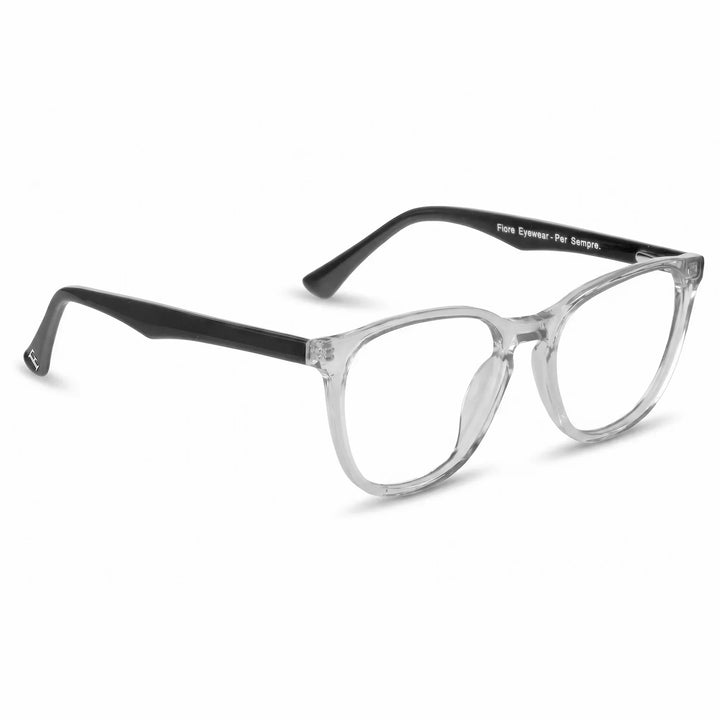 Anteojos Fiore 7046 en transparente – vista en tres cuartos