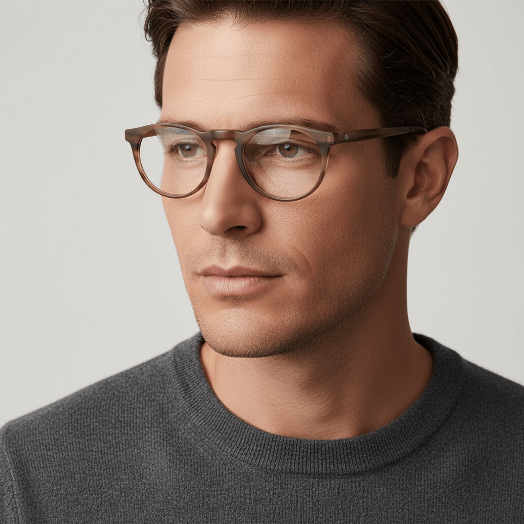 anteojos opticos redondos pequeños para mujer hombre y niños en material sustentable #color_transparente