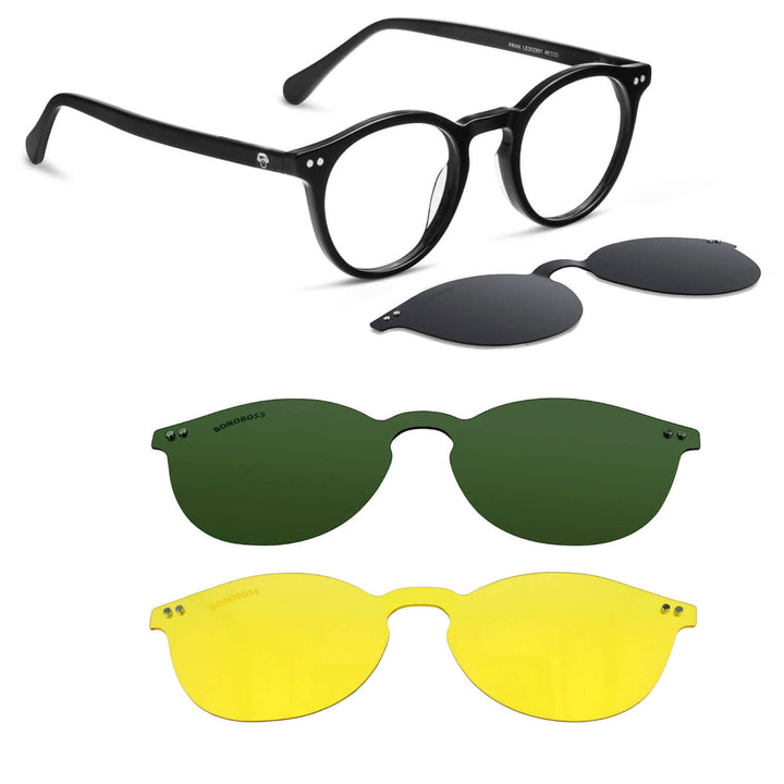 Fran Lentes Opticos Clip Para Sol Polarizado Para Hombre y Mujer Bonoboss