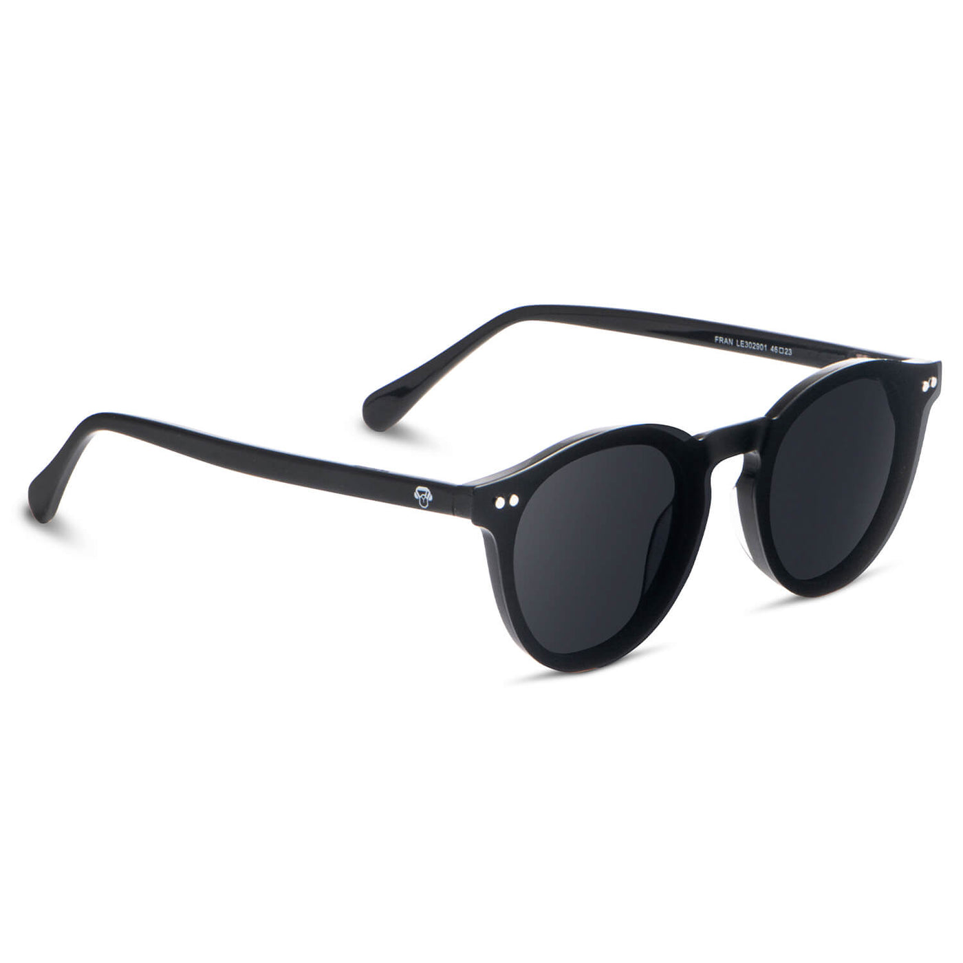 fran anteojos redondos de color negro con sobre lente iman clip de sol polarizado para lentes opticos con receta montados