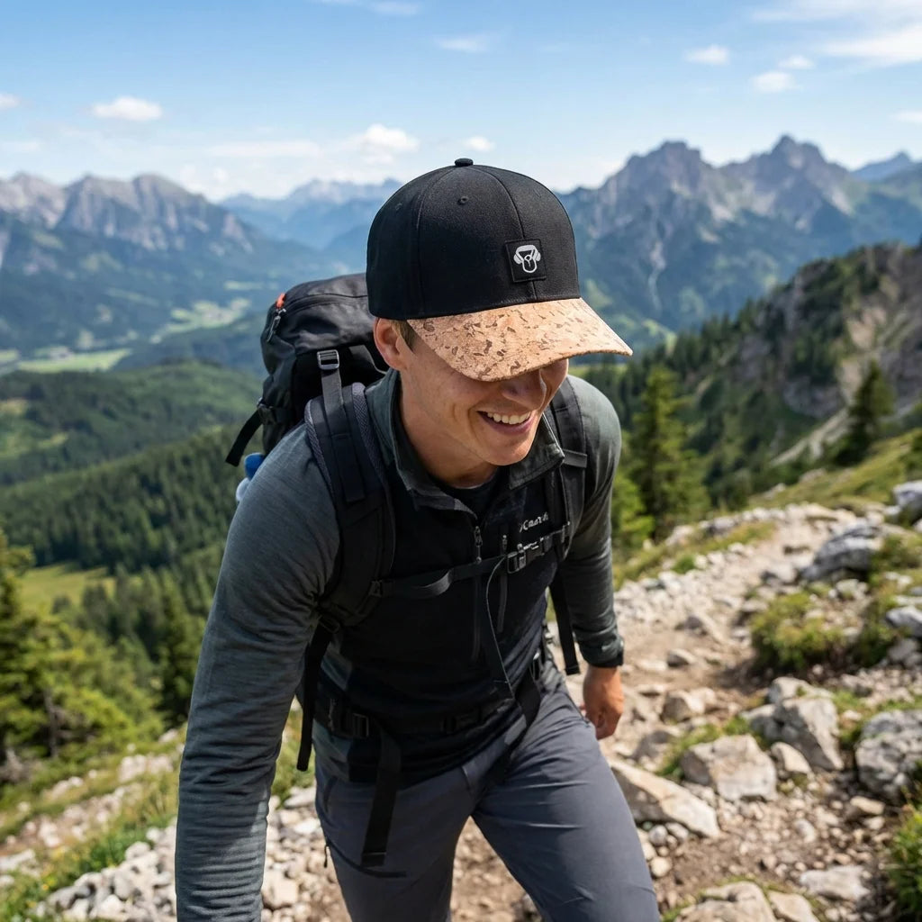 Gorro de corcho ecológico hiking montaña naturaleza Bonoboss