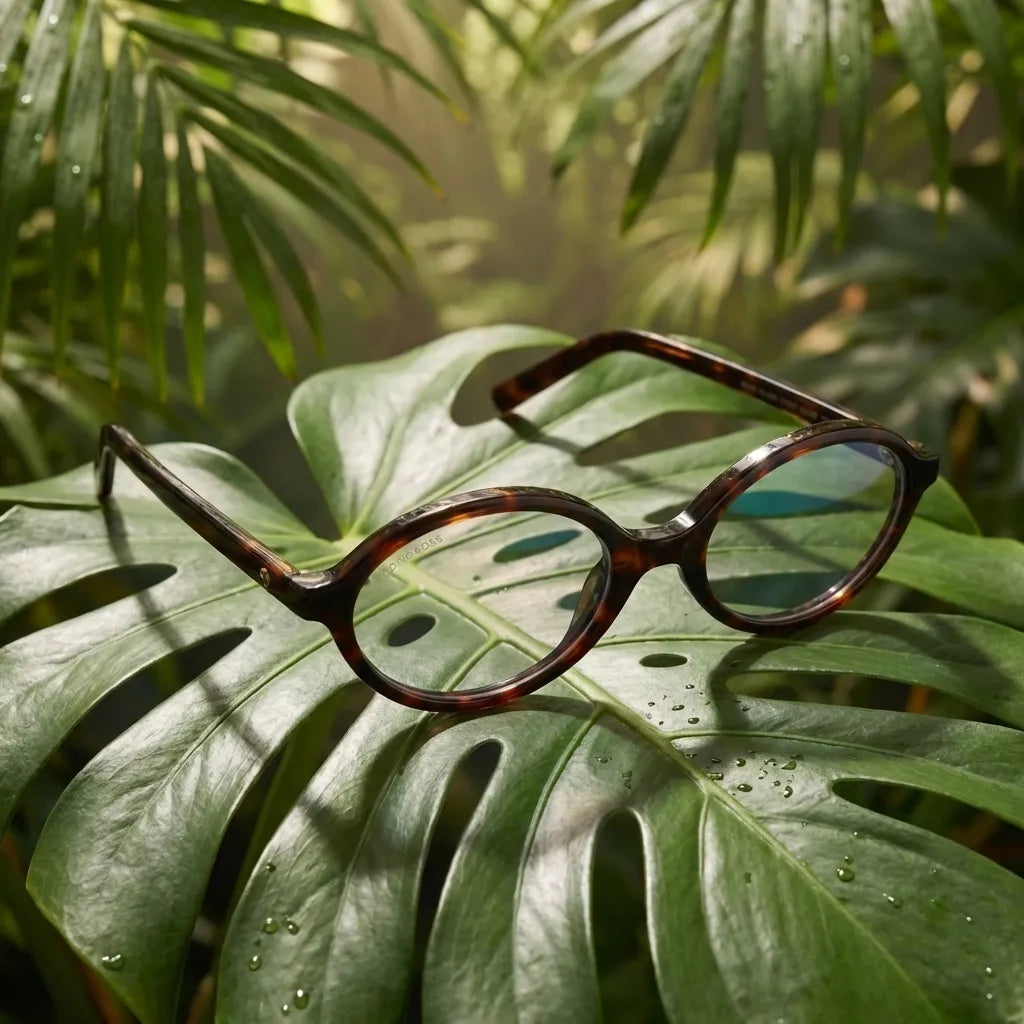 Lentes opticos Guapi Carey composicion botanica natural sustentable antirreflex receta optica bio-acetato Bonoboss #editorial_botanico #color_carey
