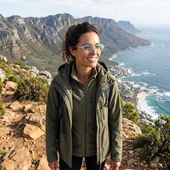 Lentes opticos Guapi Transparente mujer aventura outdoor sendero antirreflex receta optica bio-acetato Bonoboss #editorial_mujer-aventura #color_transparente