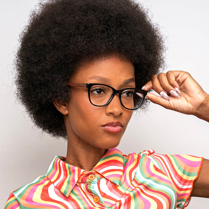 Hanga Roa en negro lentes con receta de frente diseño ligero #color_negro