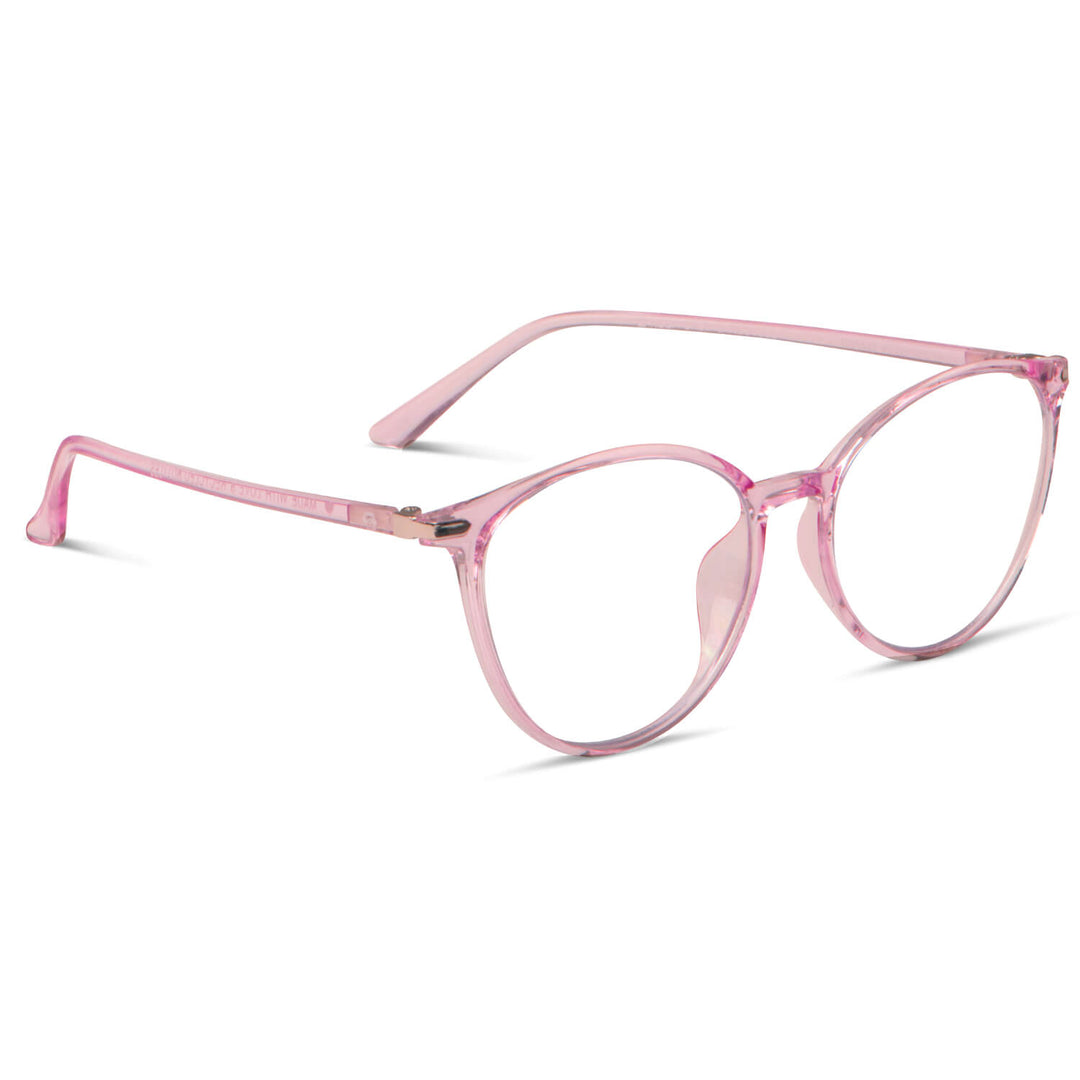 Hanga Roa Pink Lentes Lectura Filtro Luz Azul Mujer de Cara Redonda Bonoboss