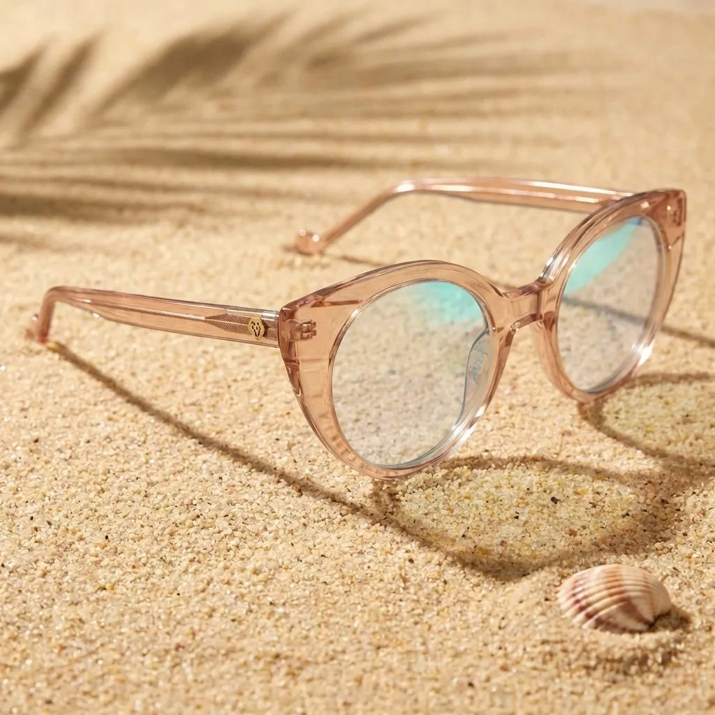 Hannover anteojos ópticos champagne diseño frontal para hombre y mujer #color_champagne