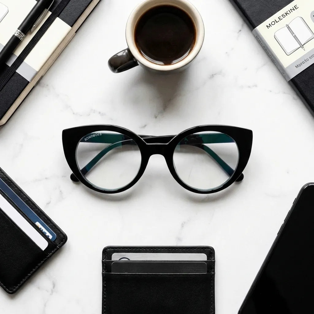 Frente del Hannover lentes ópticos hombre con armazón sustentable en tono negro #color_negro