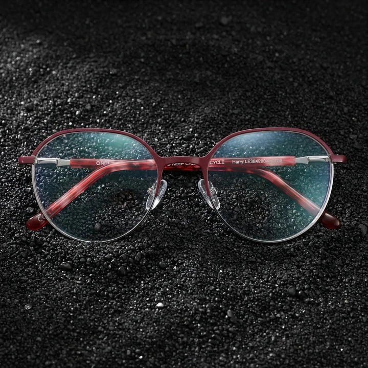 Harry Kids lentes ópticos rojo arena volcanica frontal Bonoboss #color_rojo