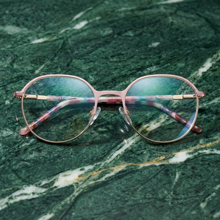 Harry Kids lentes ópticos rosado marmol verde frontal Bonoboss #color_rosado