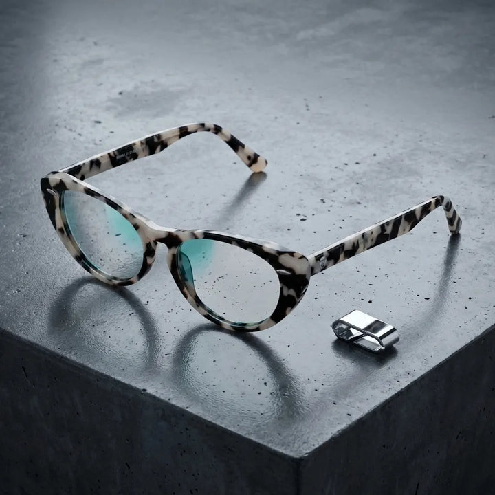 Frente del Havana lentes ópticos hombre con armazón sustentable en tono marble #color_marble