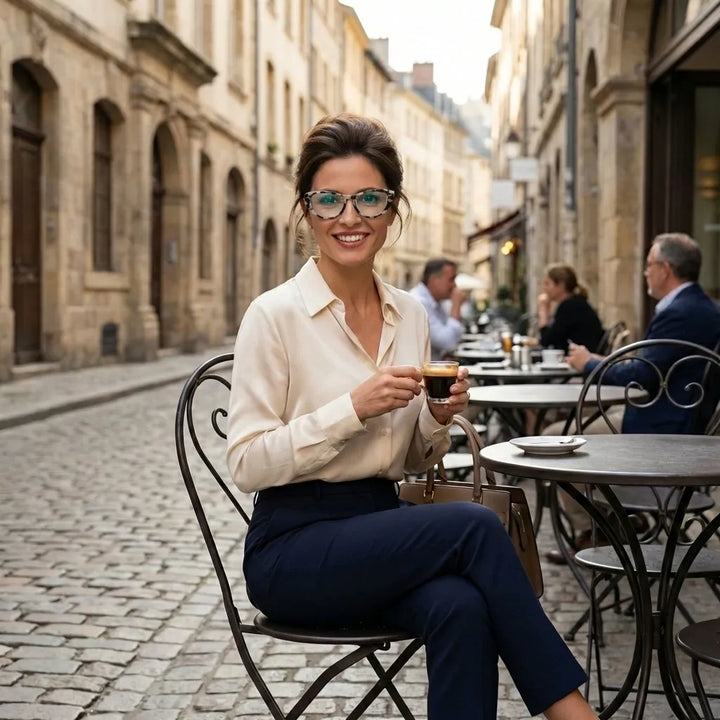 Lentes opticos Havana Marble mujer urbana estilo profesional antirreflex receta optica bio-acetato Bonoboss #editorial_mujer-urbana #color_marble