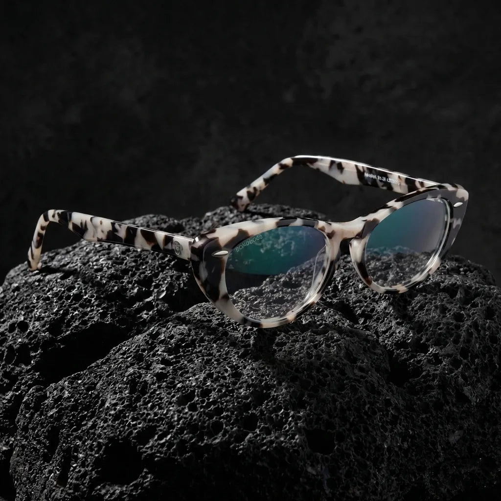Havana anteojos ópticos marble diseño frontal para hombre y mujer #color_marble