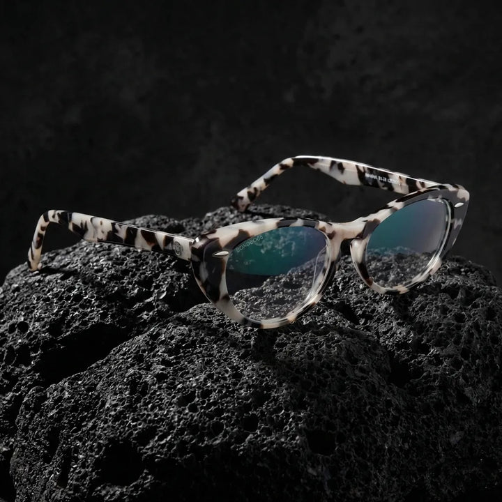 Havana anteojos ópticos marble diseño frontal para hombre y mujer #color_marble