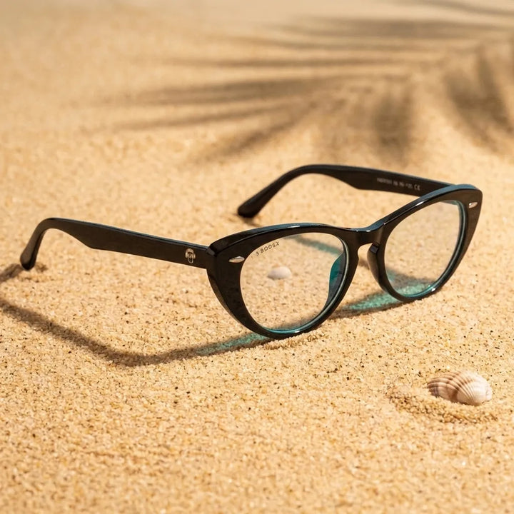 Havana lentes ópticos negro vista frontal diseño universal #color_negro