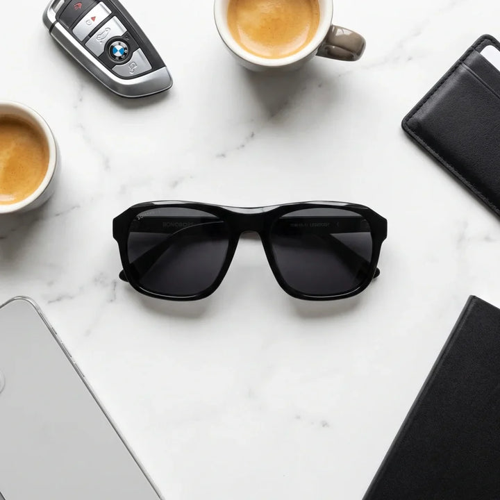 Lentes sol Tom Sol polarizados bio-acetato biodegradable aviator negro composicion urban kit accesorios premium Bonoboss #editorial_detail2 #color_negro
