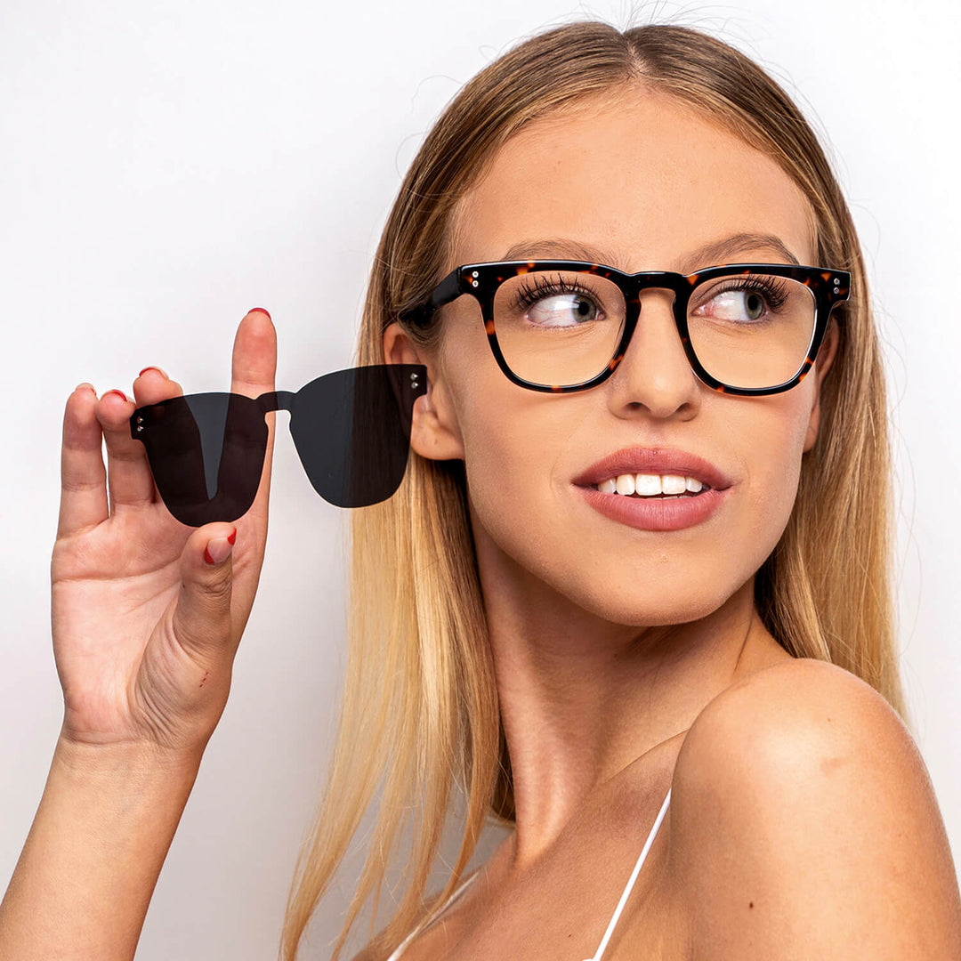 Lentes De Aumento Con Clip De Sol Lentes ópticos Gafas Graduadas