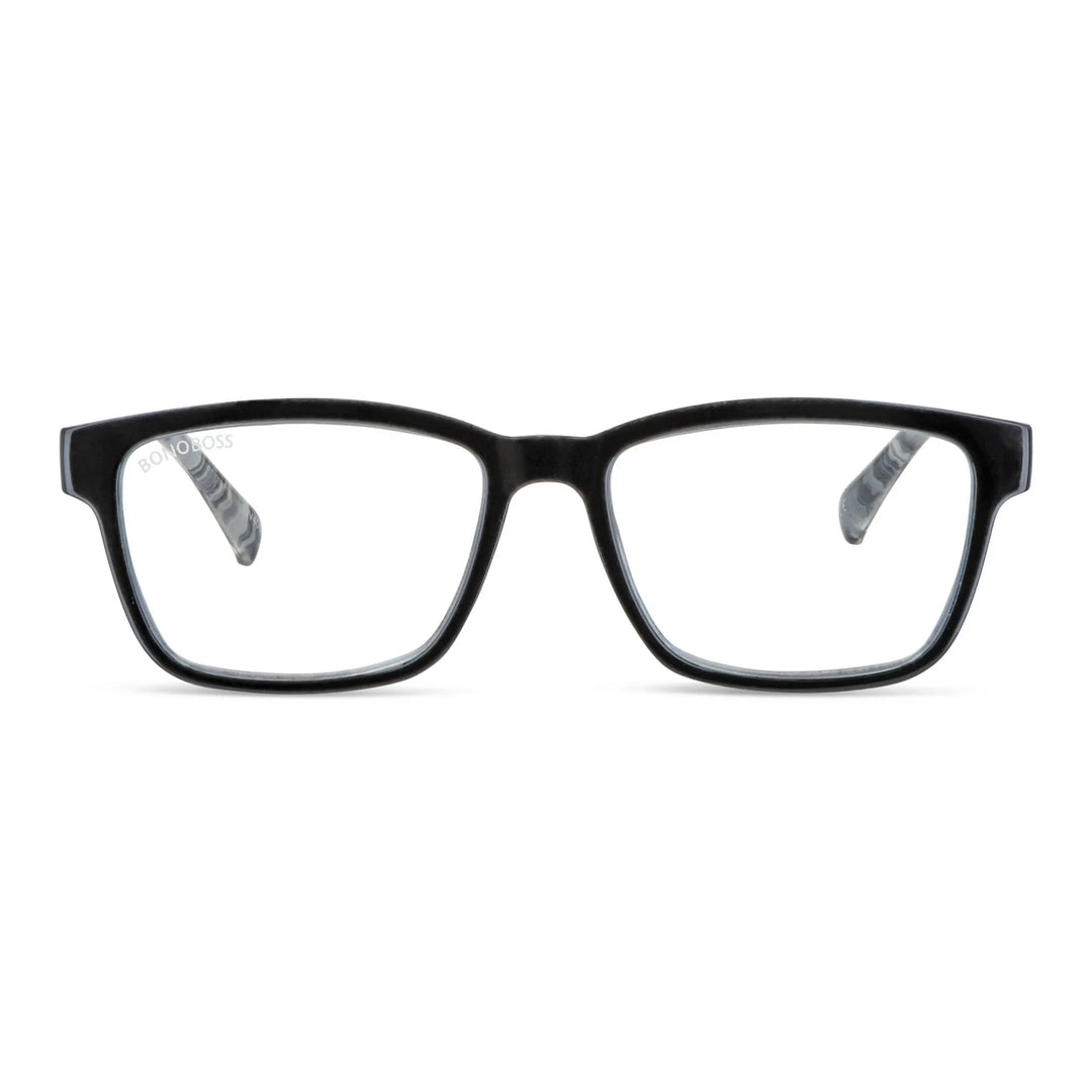 Bonoboss Lennox Island Black - producto frontal vista premium lentes lectura filtro azul #editorial_polarizado #color_black