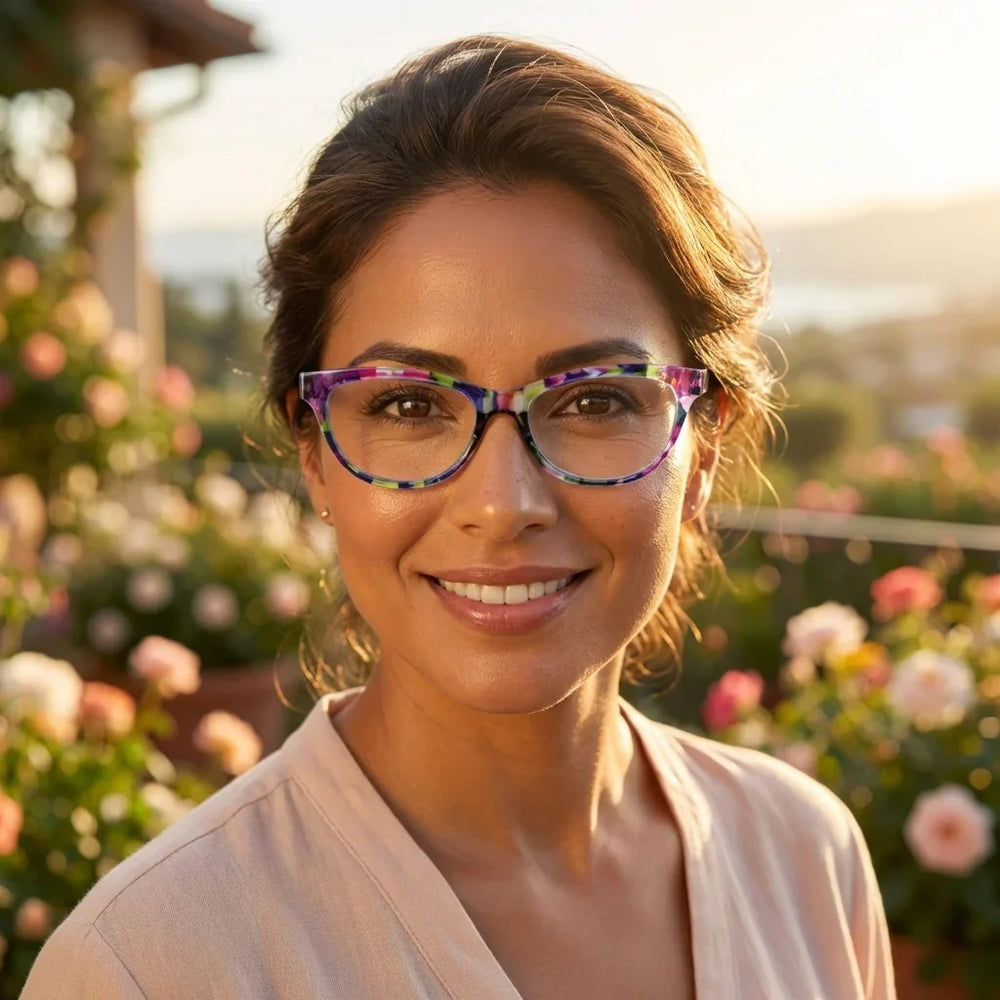 Profesional trabajando todo el dia lentes lectura Alice2 proteccion completa luz azul UV antirreflejo Bonoboss