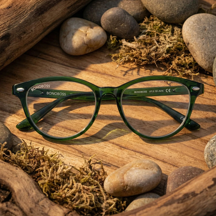 Detalle cristal triple tecnologia filtro luz azul UV400 antirreflejo lentes lectura Beagle Channel Bonoboss