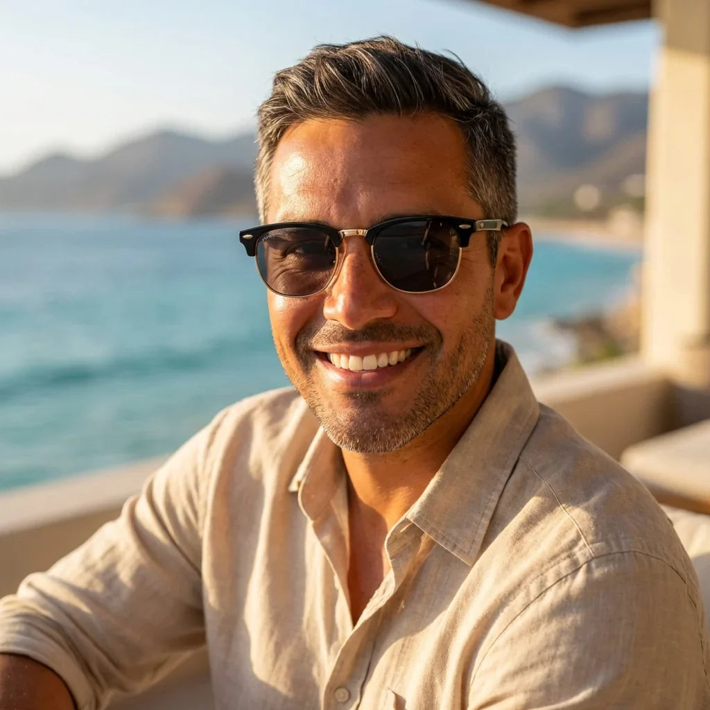 Profesional trabajando todo el dia lentes lectura Bookmaster proteccion completa luz azul UV antirreflejo Bonoboss