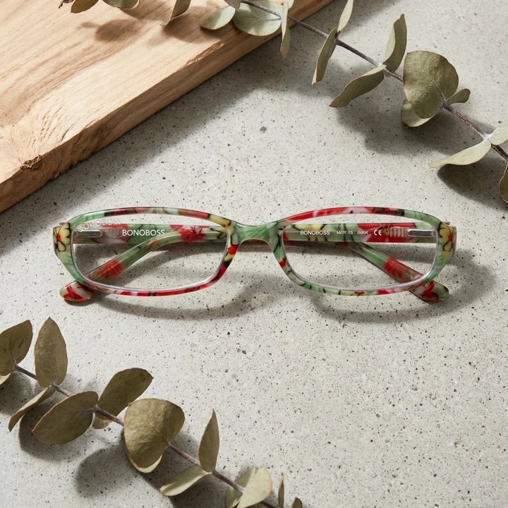 Detalle cristal triple tecnologia filtro luz azul UV400 antirreflejo lentes lectura Darwin Bonoboss