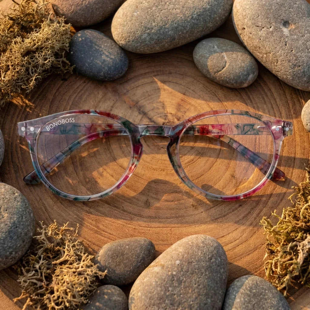 Detalle cristal triple tecnologia filtro luz azul UV400 antirreflejo lentes lectura Gordon2 Island Bonoboss
