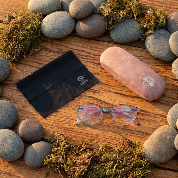 Vista superior lentes lectura Gordon2 Island proteccion completa blue light UV antirreflejo Bonoboss