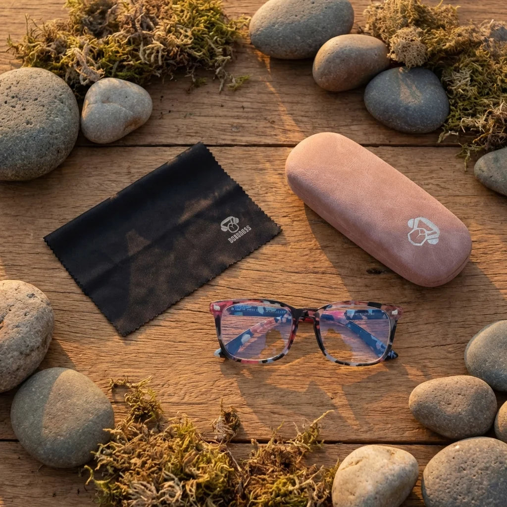 Vista superior lentes lectura Oncol57 proteccion completa blue light UV antirreflejo Bonoboss