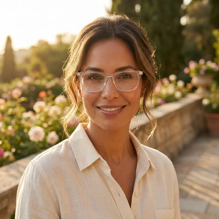 Profesional trabajando todo el dia lentes lectura Oncol59 proteccion completa luz azul UV antirreflejo Bonoboss